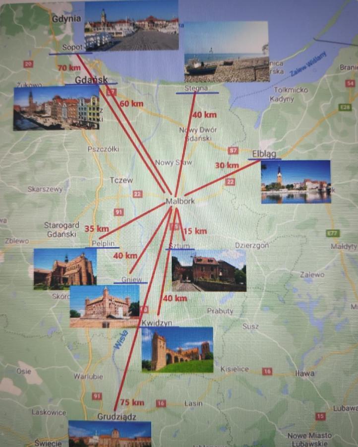 Apartament Obok Zamku Malbork Buitenkant foto